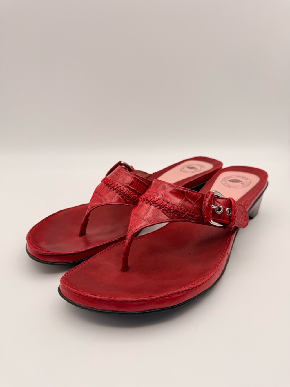 NURTURE  Leather Mule Red Slip On Comfort Clogs Women’s Size 8.5
